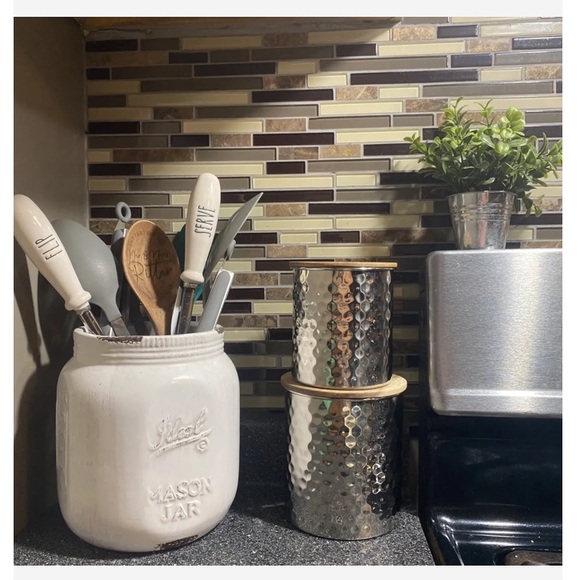 Uncommon James Hammered Canisters silver - Picture 2 of 3